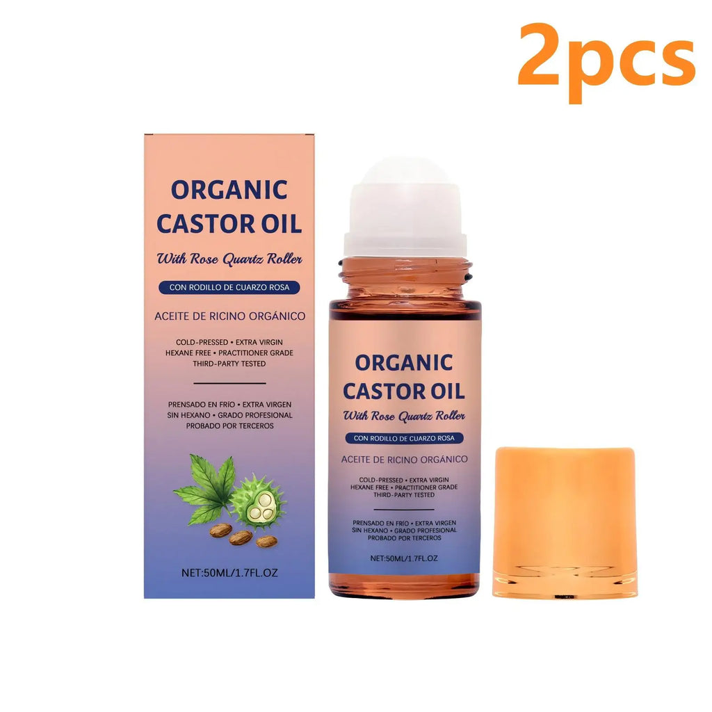 Organic Castor Oil Roll-On | Hair Growth & Skin Hydration 50ml