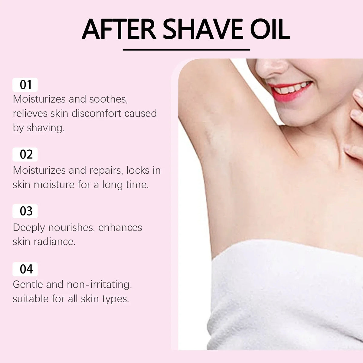 Strawberry Vanilla After Shave Oil Women Smooth Skin Soft Serve