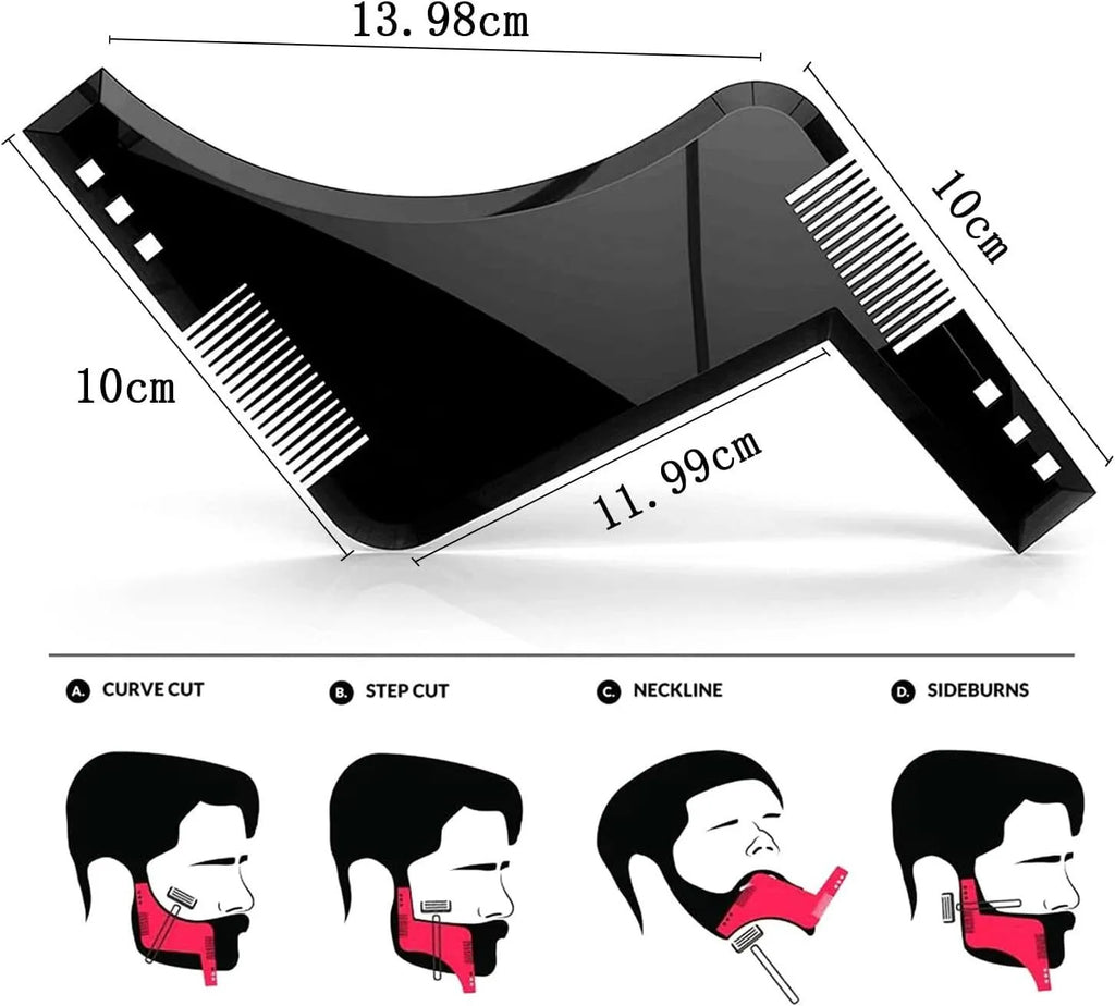 Beard Styling Comb & Trimming Template | Sideburns & Jawline