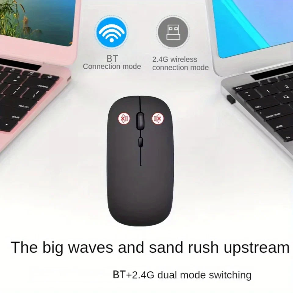 Wireless Mouse Slim Bluetooth-compatible Computer Mice Portable