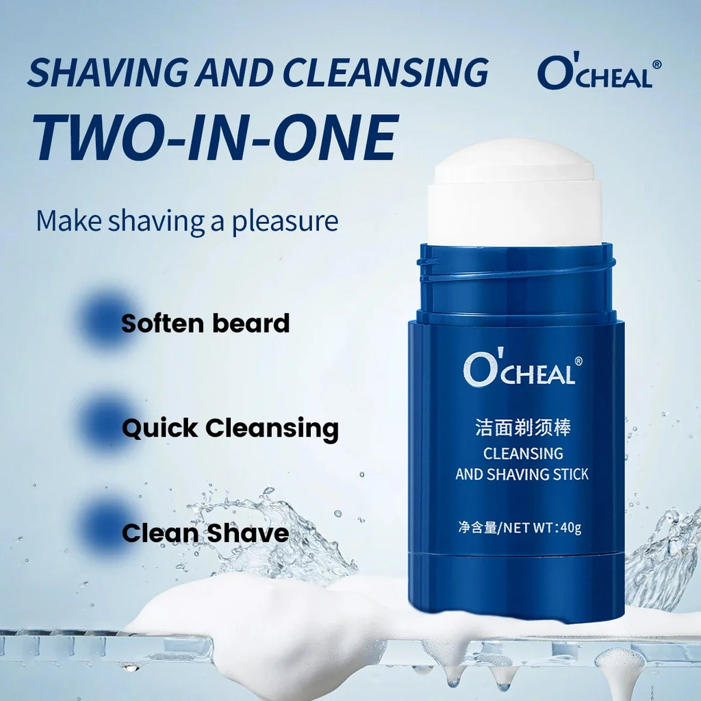 O'Cheal Men's Shaving Gel Stick 40g – Portable Face Cleanser