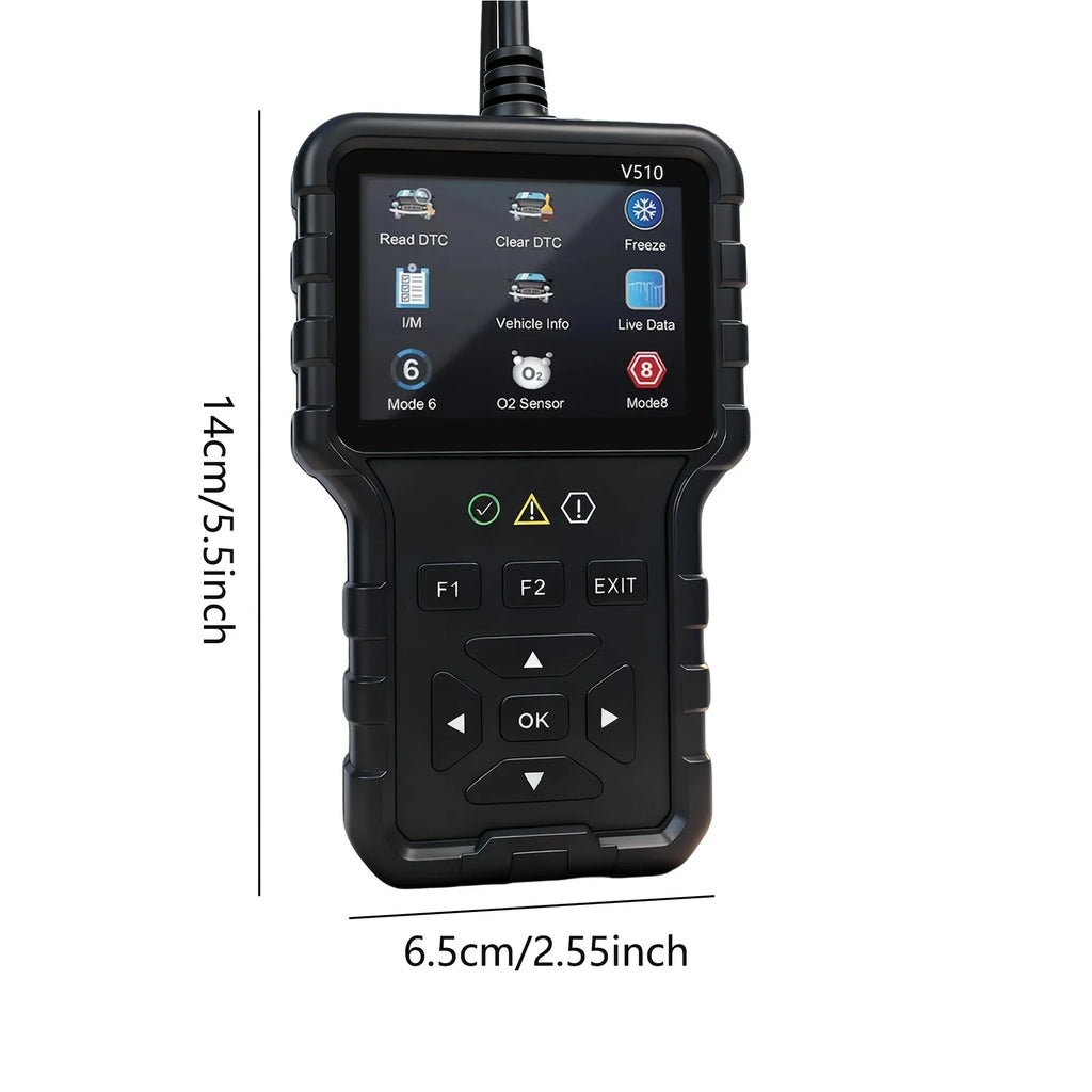V510 OBD2 Scanner – Engine Code Reader & Battery Tester