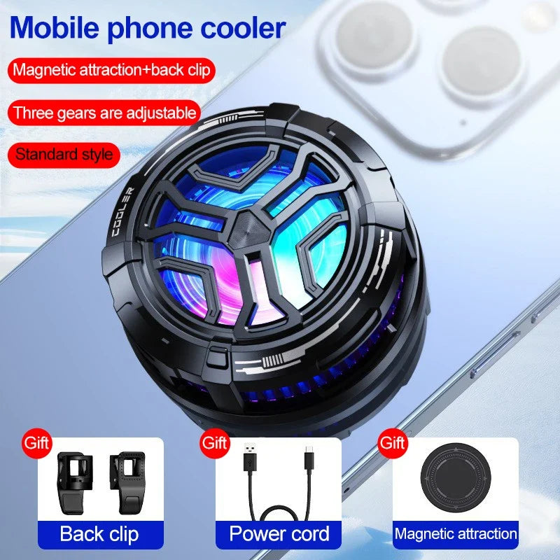 Magnetic Absorption Cooling Fan Mobile Phone Cooler Three-gear