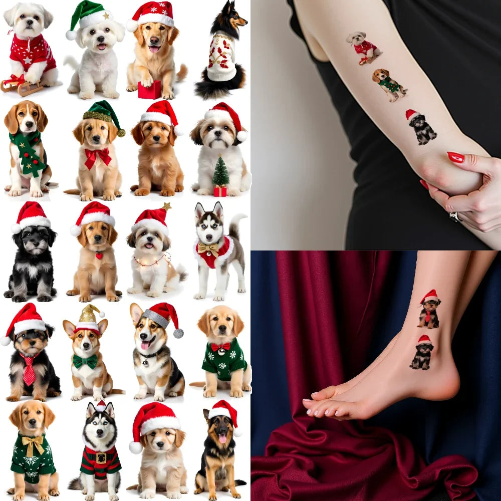 54pcs Christmas Temporary Tattoo Stickers – Waterproof 3D