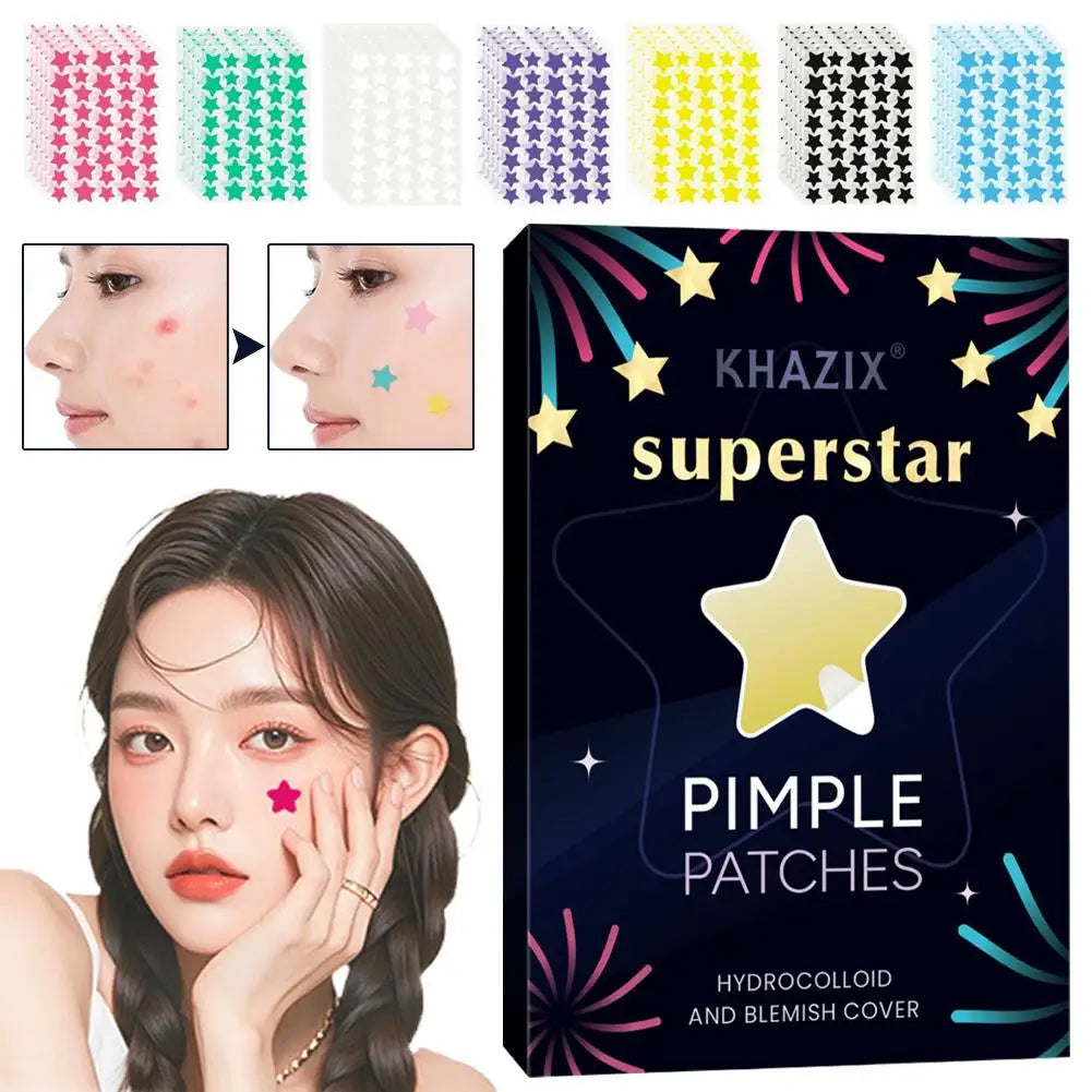 Multi-Color Star Hydrocolloid Acne Patches 240/280 pcs
