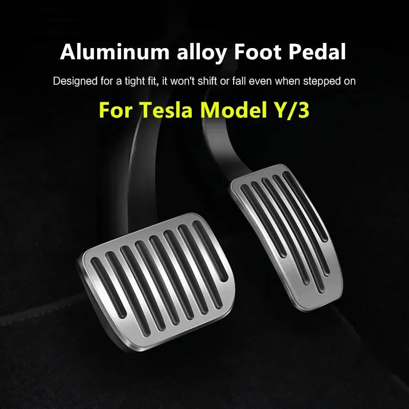 Futhope Car Foot Pedal Pads Covers Tesla Model 3 Y Highland 2021-2024