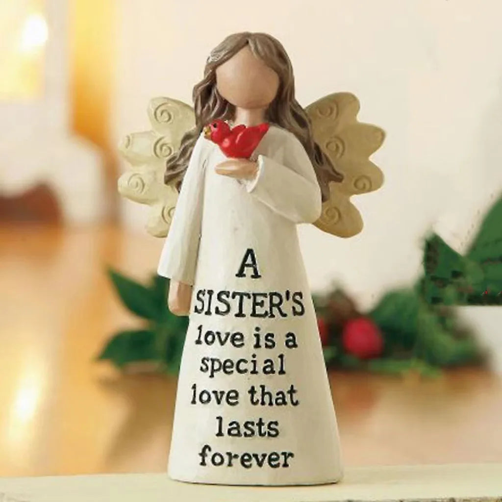 Resin Angel Friendship Figurine – Sister & Friend Gift Decor