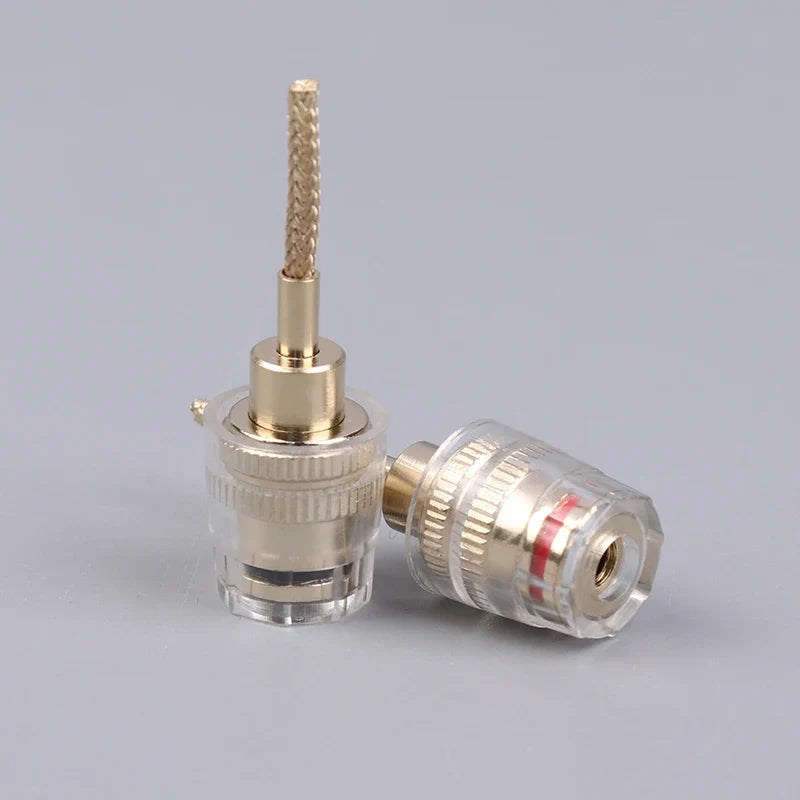 4MM Banana to 2MM Pin HIFI Audio Connector Adapter (2/4 Pcs)