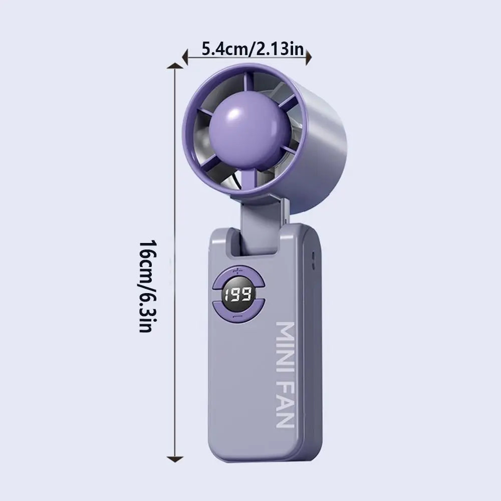 199-Speed Foldable Handheld Fan | USB Rechargeable Turbo Fan