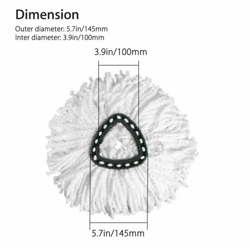 Microfiber Spin Mop Replacement Head | 360° Easy Wring Refill