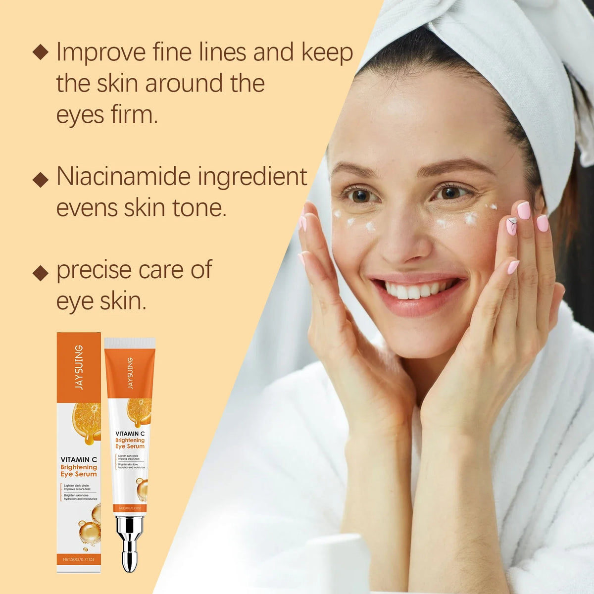 Vitamin C Eye Cream – Brighten, Firm & Hydrate Under Eyes