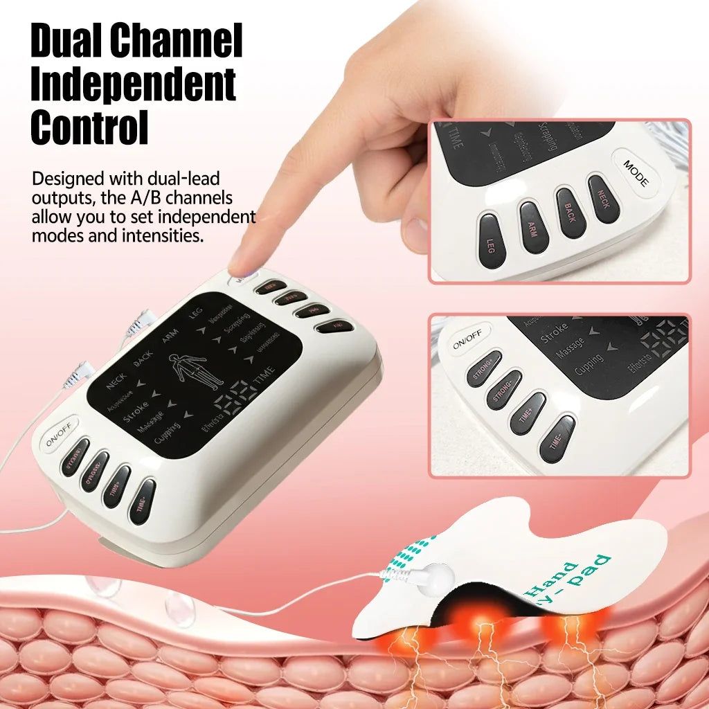 TENS EMS Muscle Stimulator | 8 Modes, 50 Levels, Dual Channel