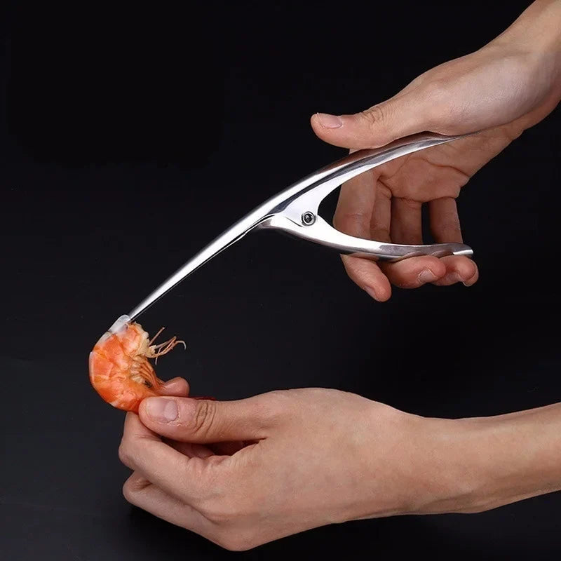 Stainless Steel Shrimp Peeler & Deveiner – Easy Seafood Tool