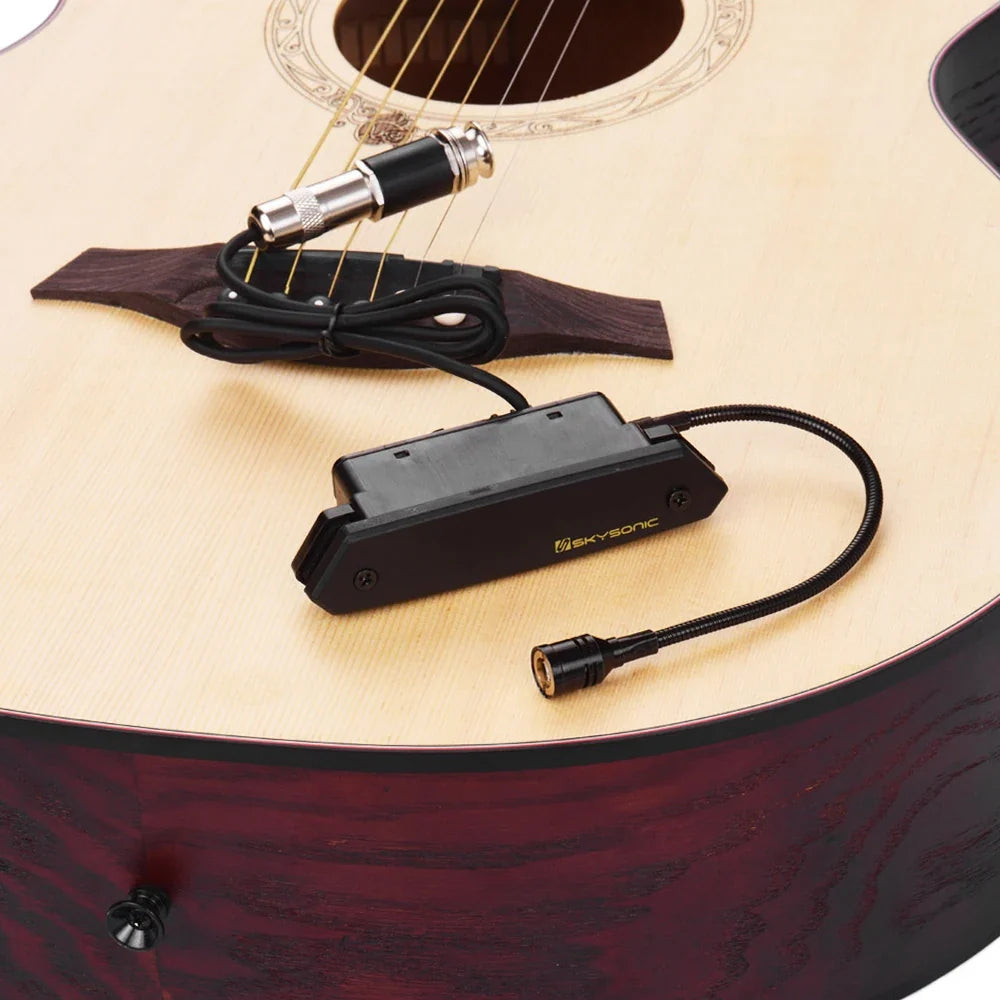 SKYSONIC T-902 Acoustic Guitar Active Soundhole Pickup Magnetic