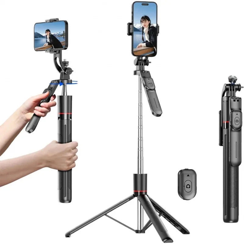 1.7m Selfie Stick Tripod | Bluetooth 360° Remote iOS & Android