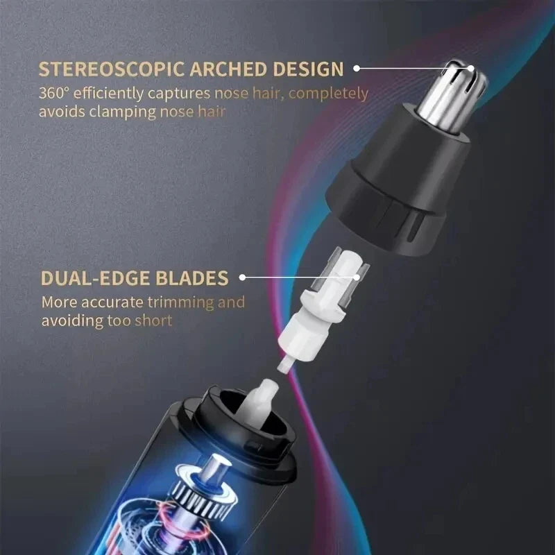 Electric Nose & Ear Hair Trimmer – Eyebrow & Neck Grooming Kit