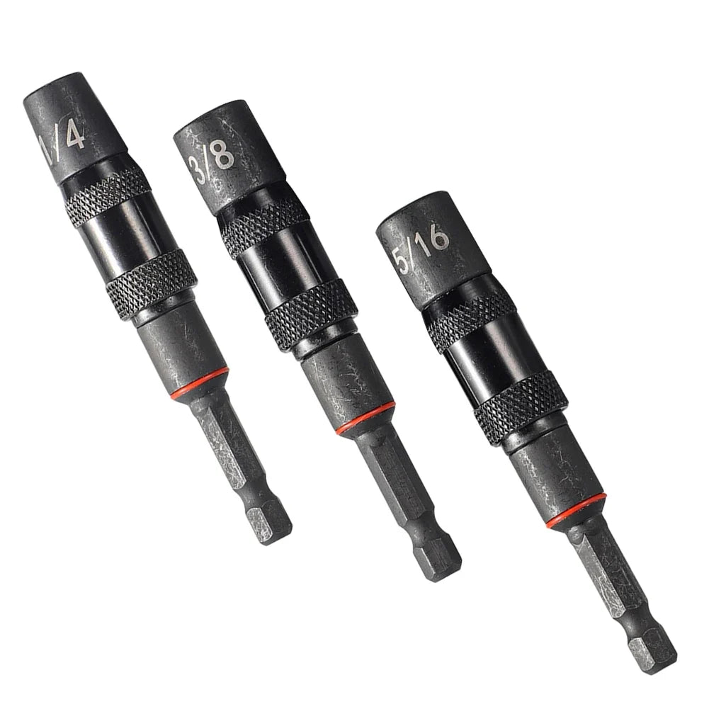 Hex Magnetic Screwdriver Extension Rod | 360° Rotation 1/4 3/8 5/16