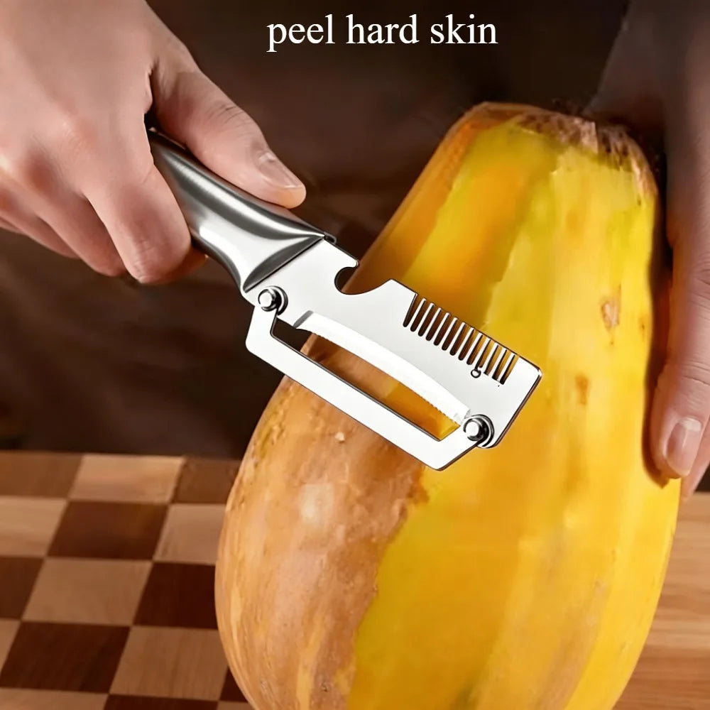 PLYS Stainless Steel Vegetable Peeler & Grater – Multifunctional