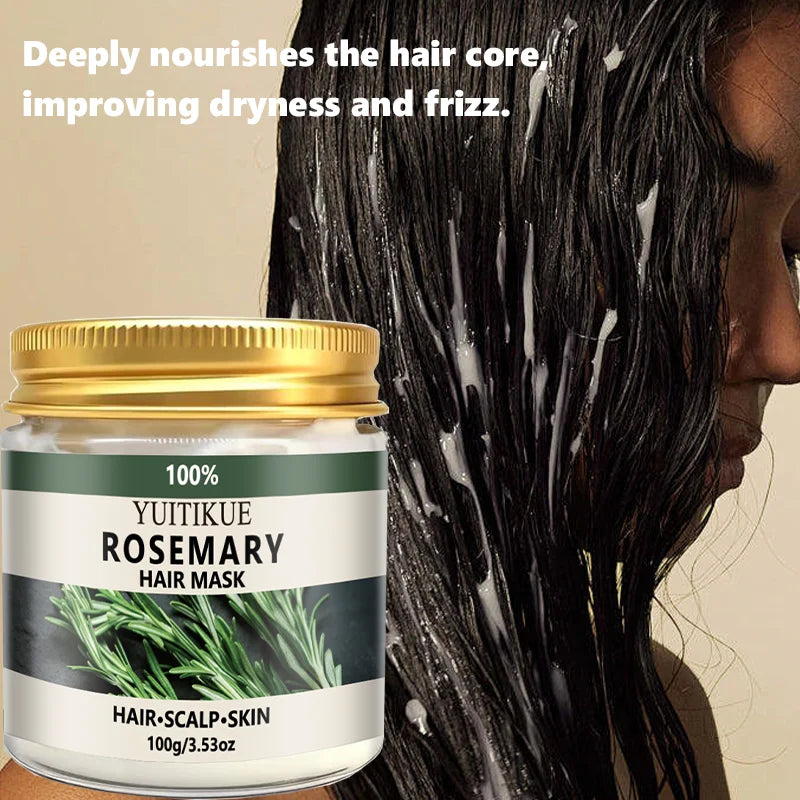 YUITIKUE Rosemary Hair Mask – Moisture, Frizz Control & Shine