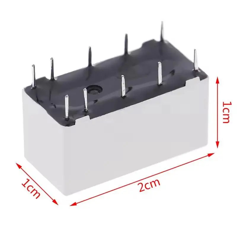 12V Bistable Latching Relay DPDT HFD2 | 2A 30VDC 1A 125VAC