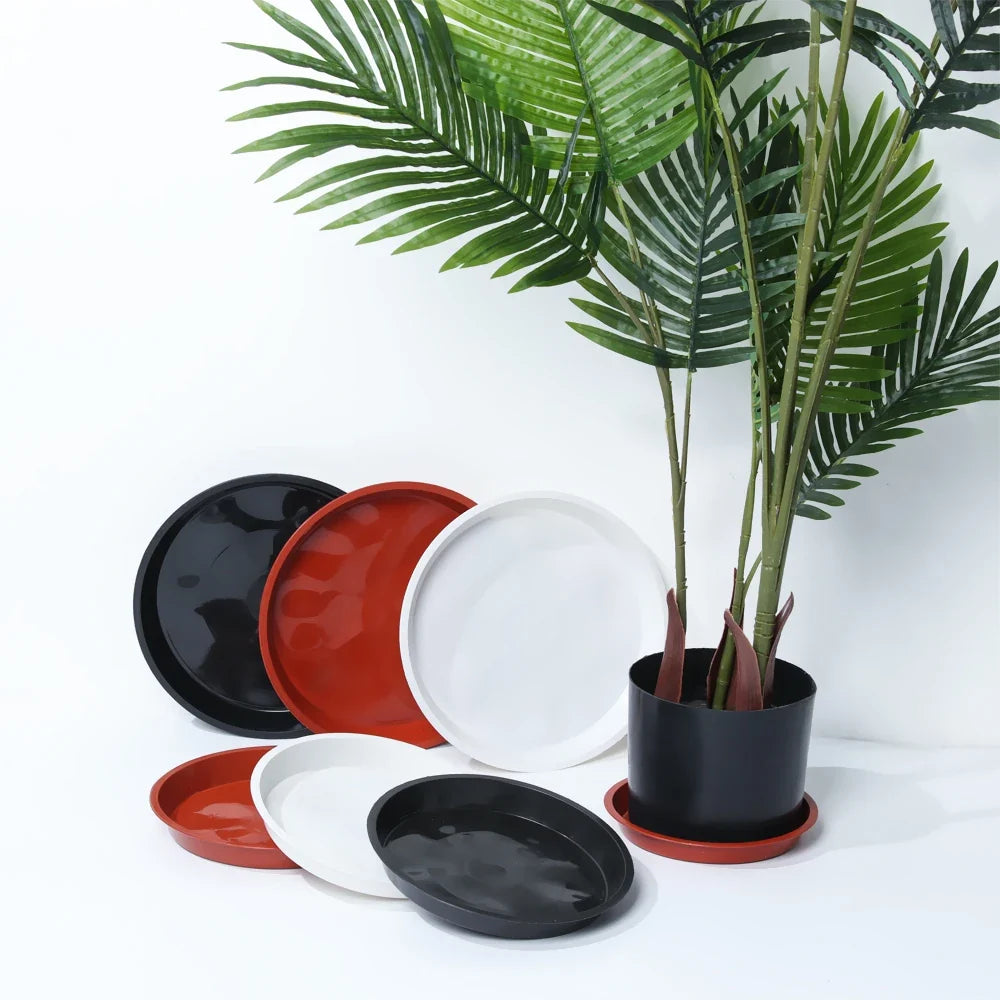 Round Shaped Plant Trays Durable Plastic Drip Heavy Duty Tray Saucers