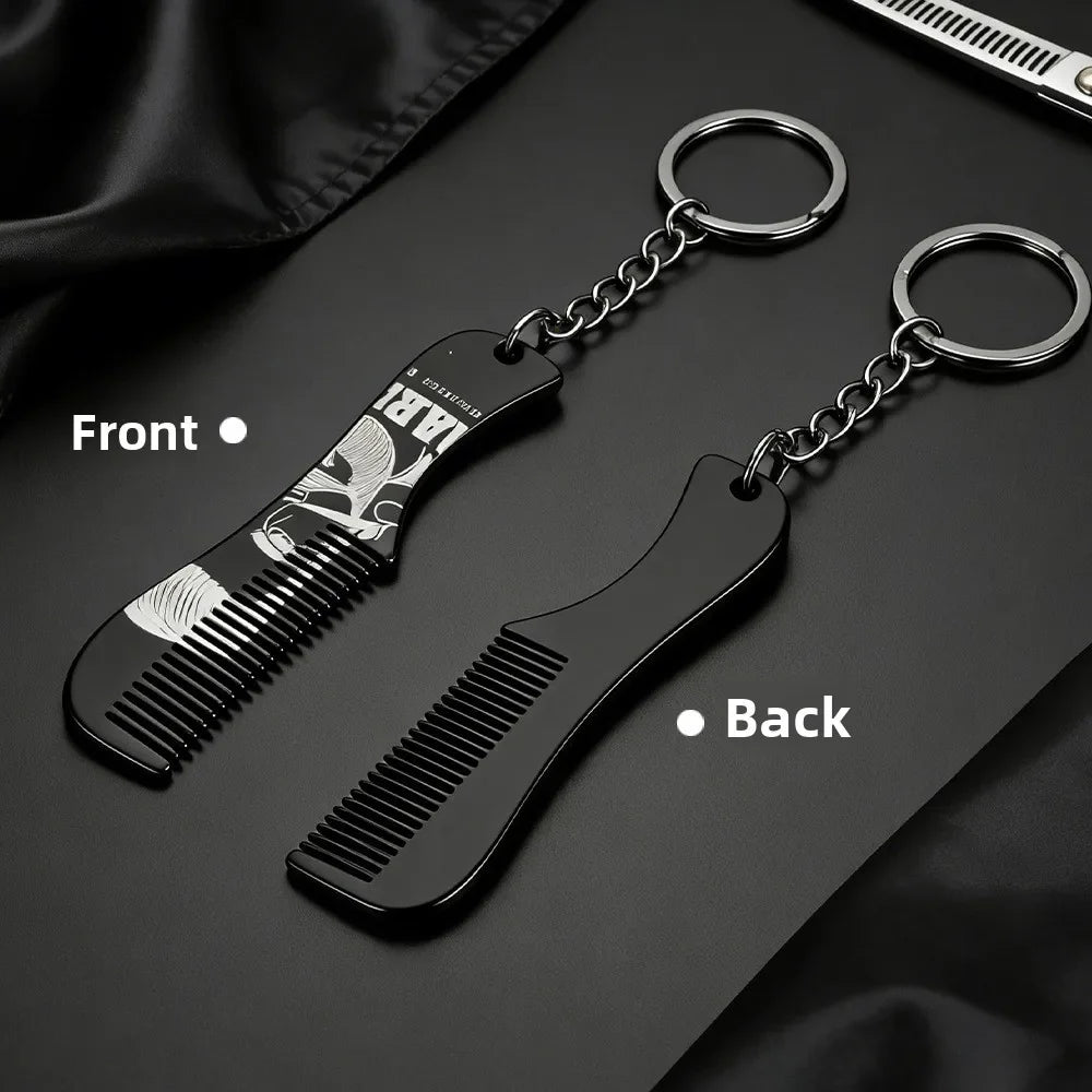 Foldable Beard Mustache Comb with Keychain | Travel Mini