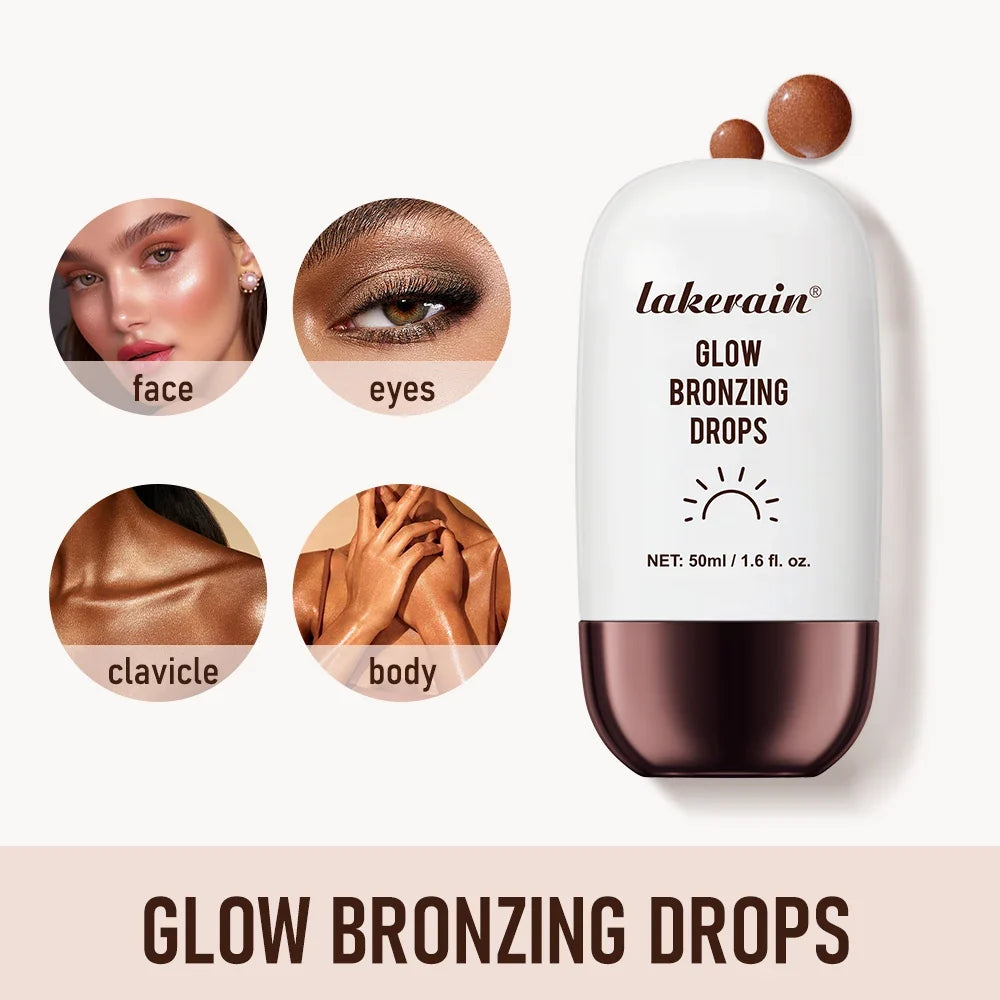 Glow Bronzing Drops – Liquid Bronzer with Peptides & Squalane