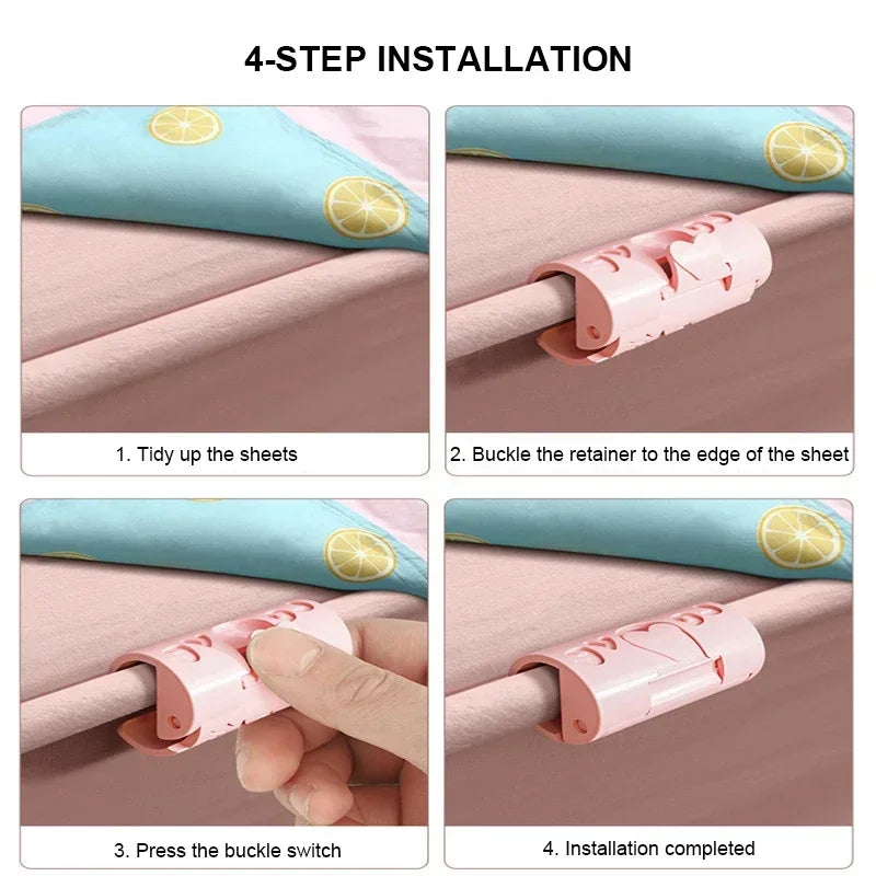 Anti-Slip Bed Sheet Clips | Mattress Grippers 6/12 Pack