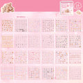 24 Sheets Handheld Sticker Notebook Mini Nail Stickers Cartoon