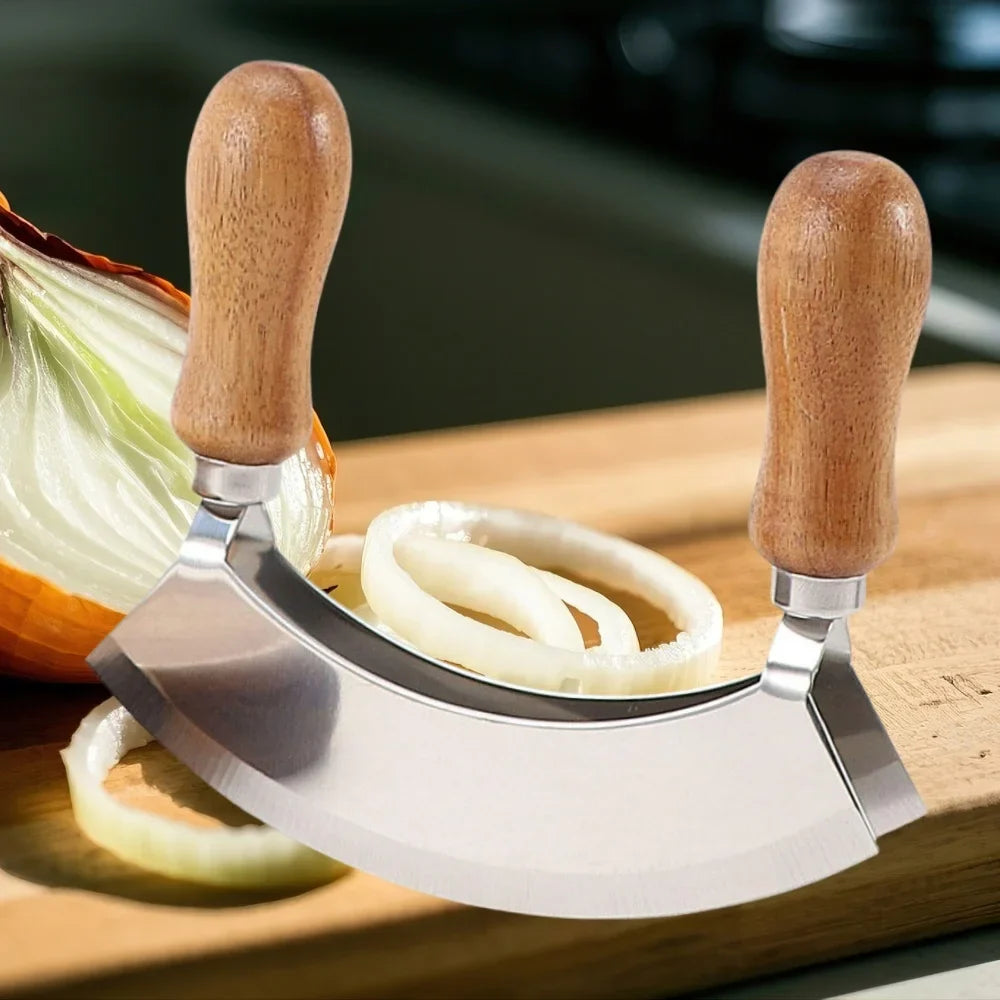 Wood Handle Double-Sided Cheese & Vegetable Cutter