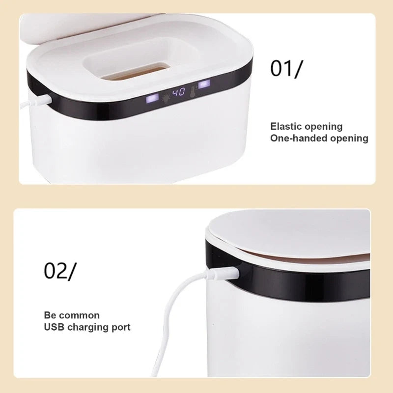 Baby Wipe Warmer & Dispenser | Night Light, 3-Level Temp