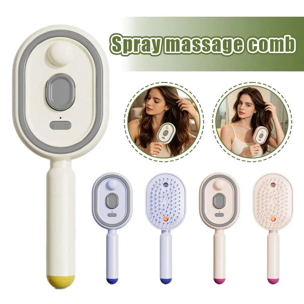 2-in-1 Electric Spray Massage Comb | Ion Hair Care Tool