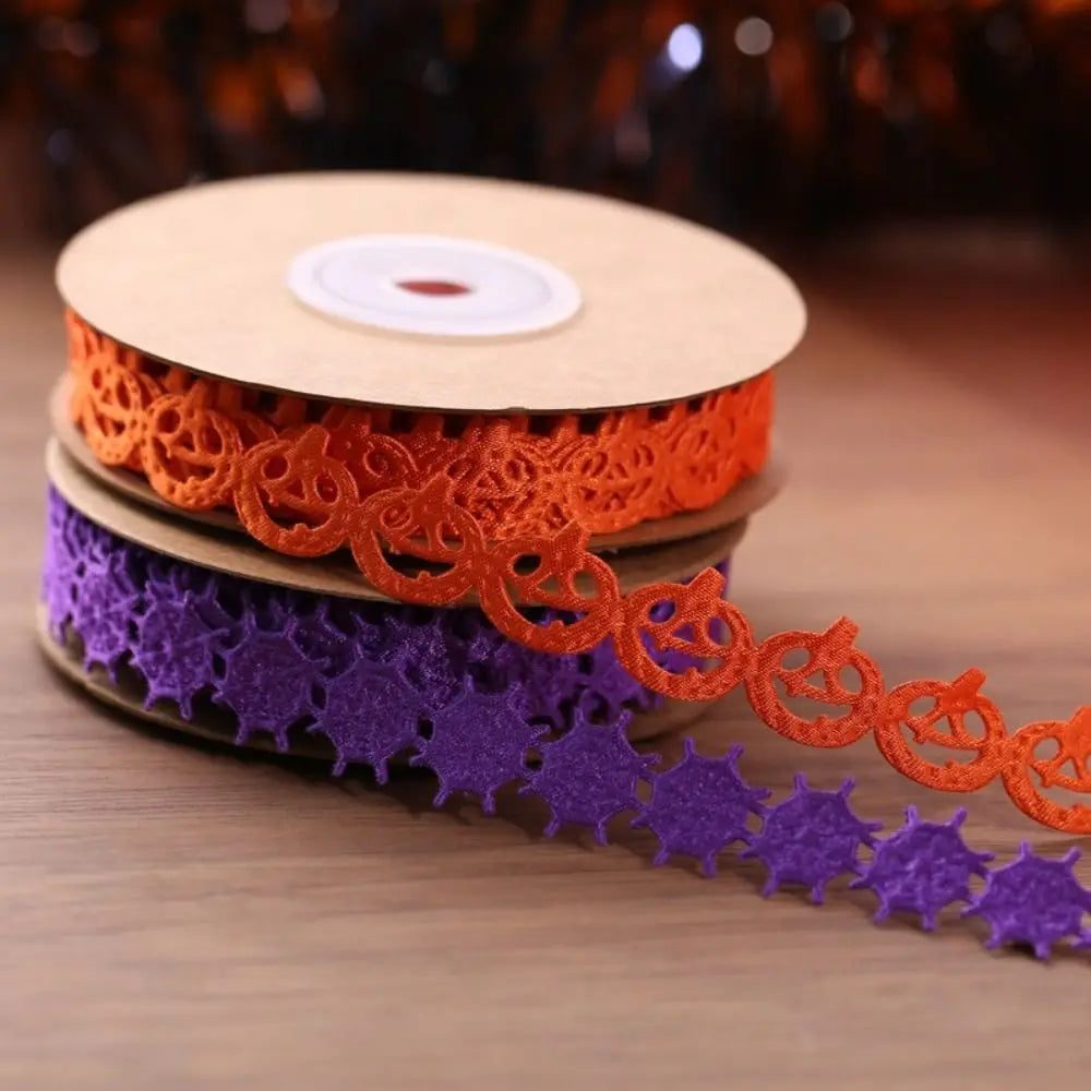 Embossed Design Halloween Ribbon 10m Length Handmade Pumpkin DIY
