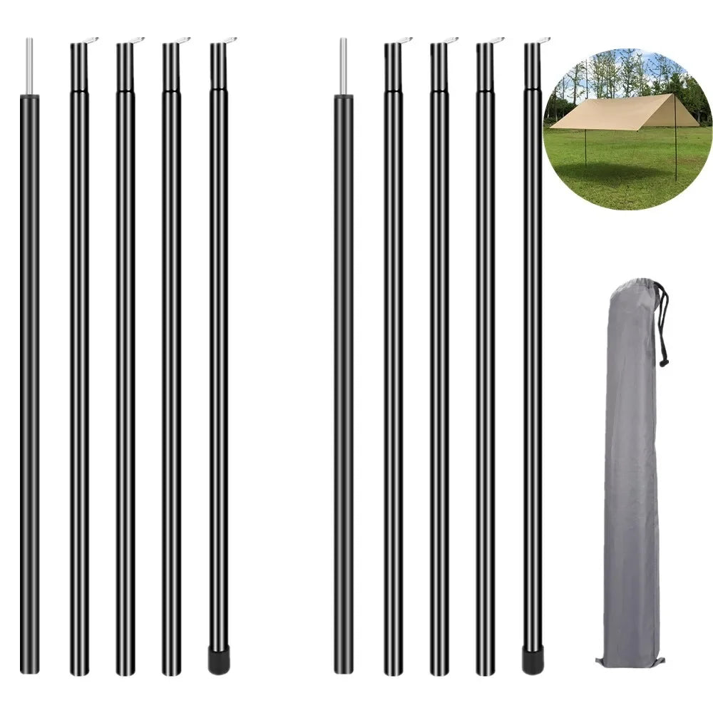 Telescopic Aluminium Tent Poles 2-Pack | Adjustable Camping Rods