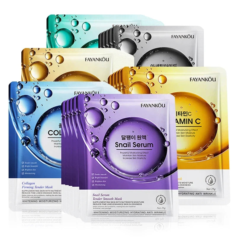 10-Pack Vitamin C Niacinamide Retinol Face Masks | Anti-Wrinkle