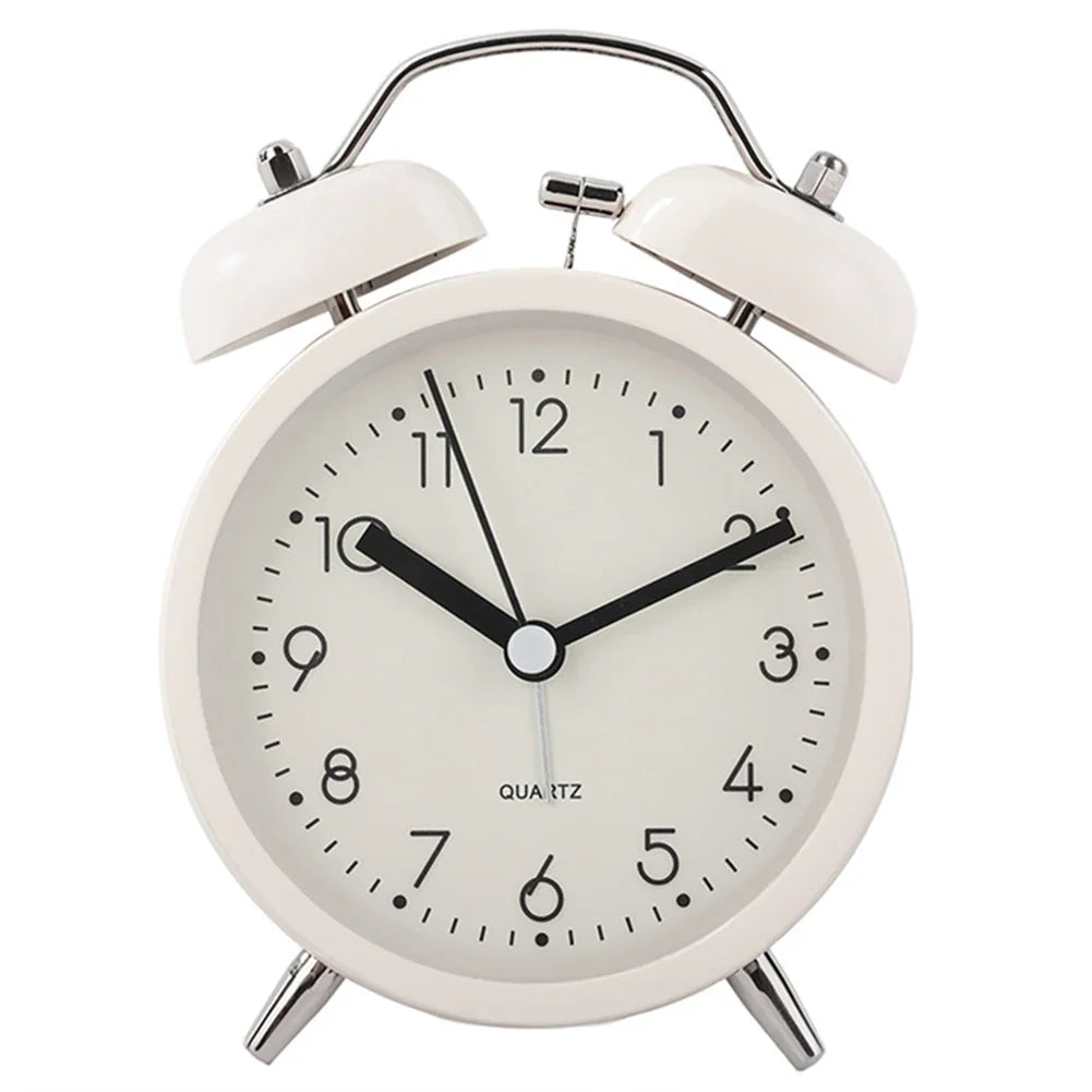 Luxfacigoo Twin-Bell Vintage Alarm Clock with Night Light