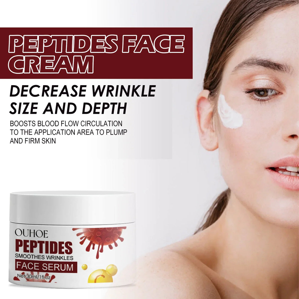 Ouhoe Peptide Face Cream – Anti-Aging Firming Moisturizer
