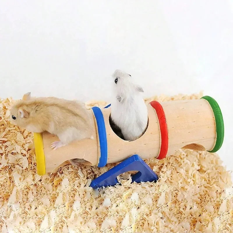 Wooden Rainbow Seesaw Toy for Hamsters & Small Pets