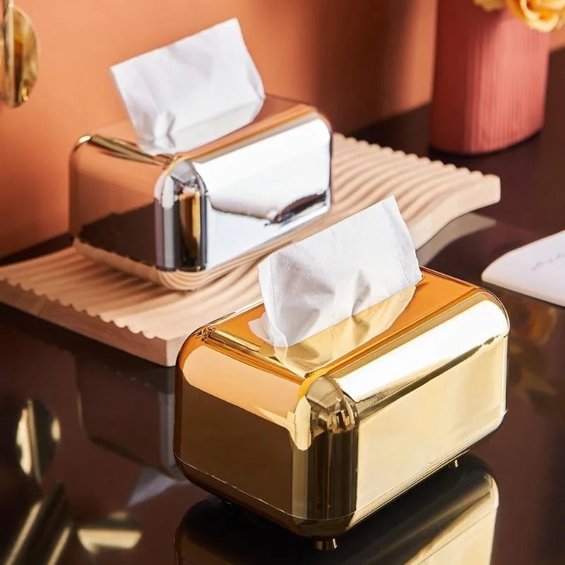 Luxury Gold Tissue Box Cover – Decorative Napkin Holder