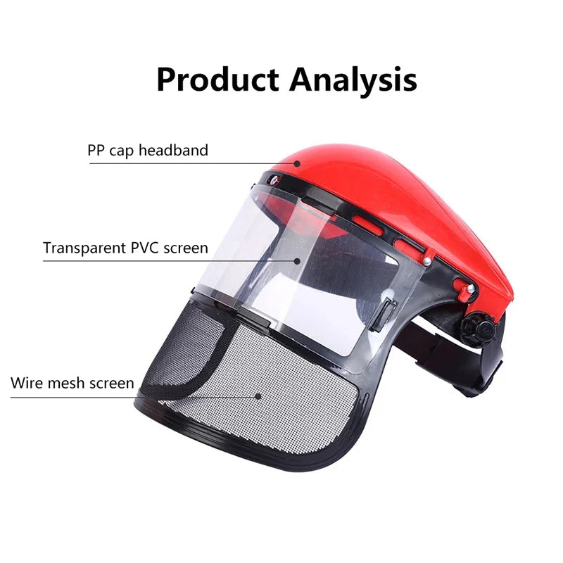 Safety Head-mounted PVC Protective Mask Anti Splashing Grass Dust