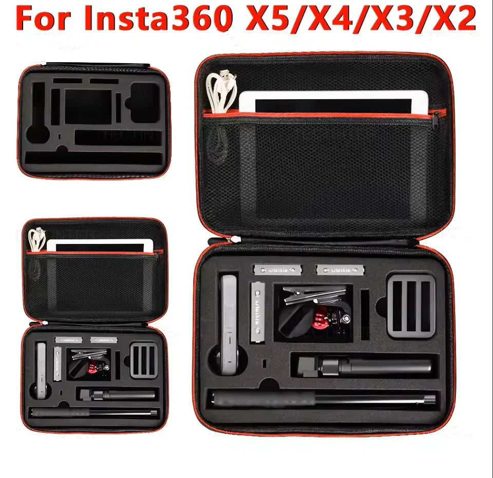 Insta360 X5 X4 X3 X2 EVA Protective Carrying Case & Travel Bag