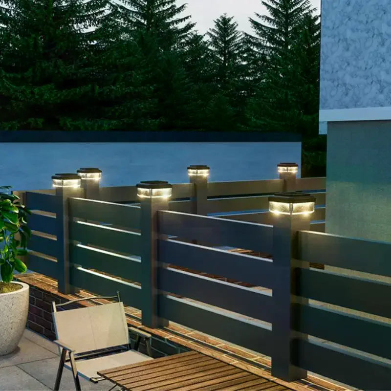 IP65 Solar Post Cap Light – Warm White LED Fence Lamp