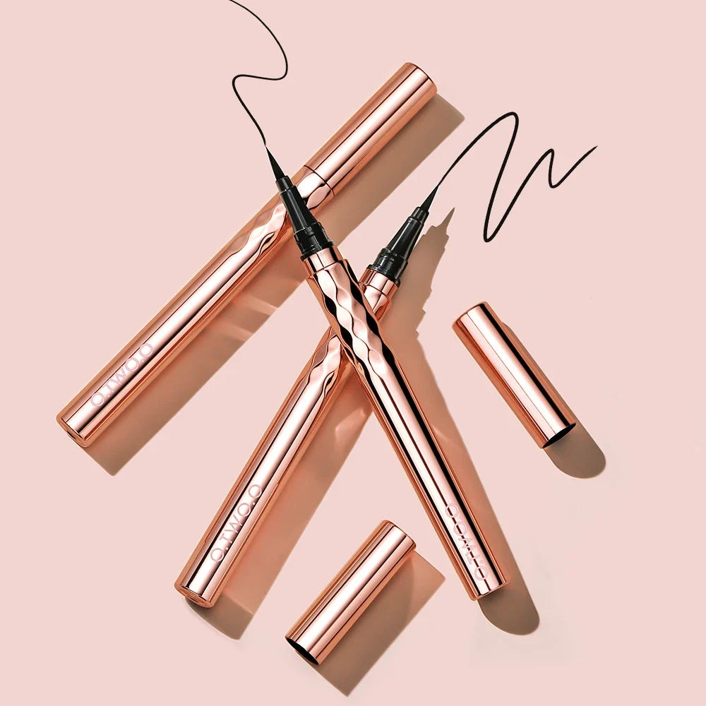 O.TWO.O Waterproof Liquid Eyeliner – Ultra Fine 12-Hour Black