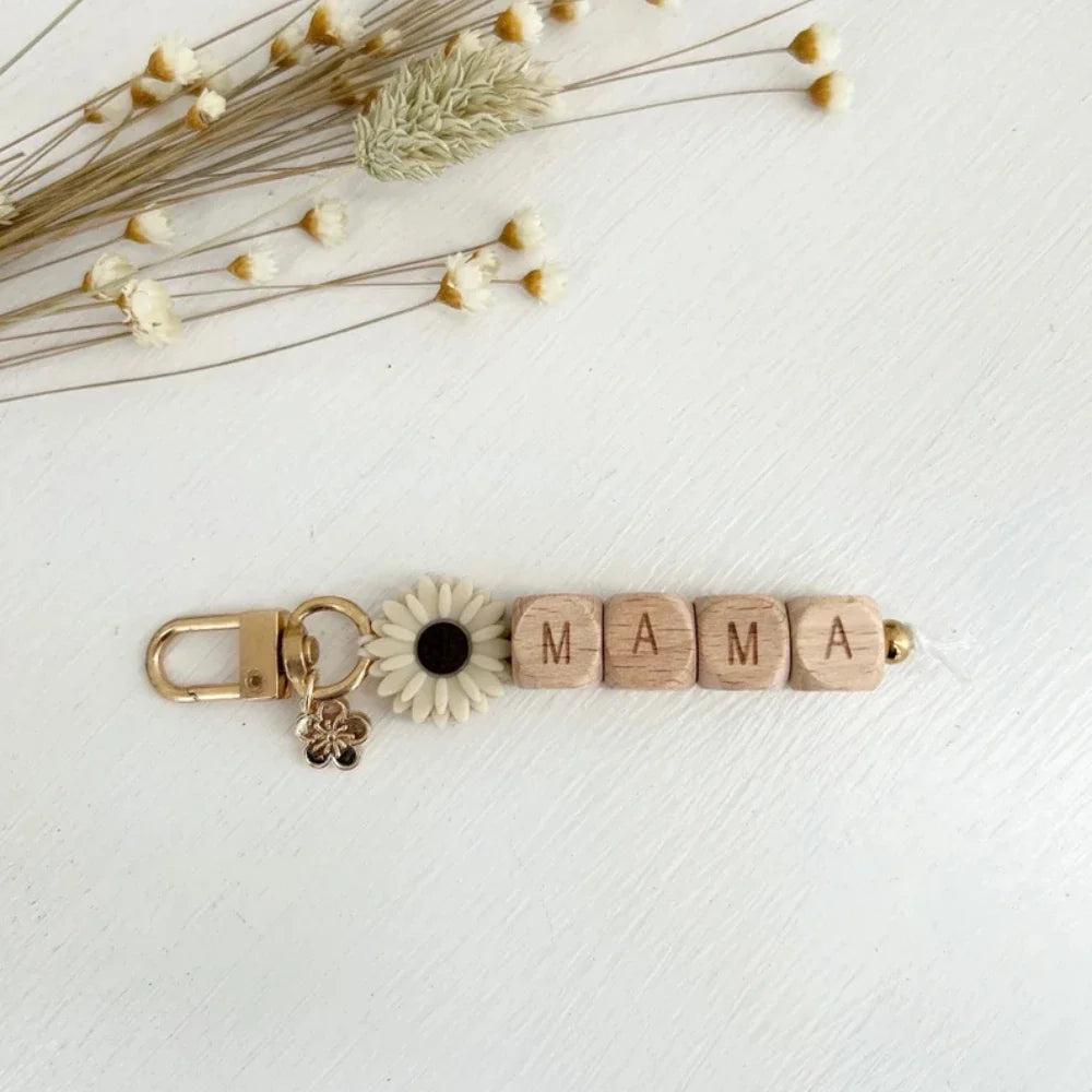 2-Pack Mama Wooden Keychains | Mother's Day & Baby Shower Gift