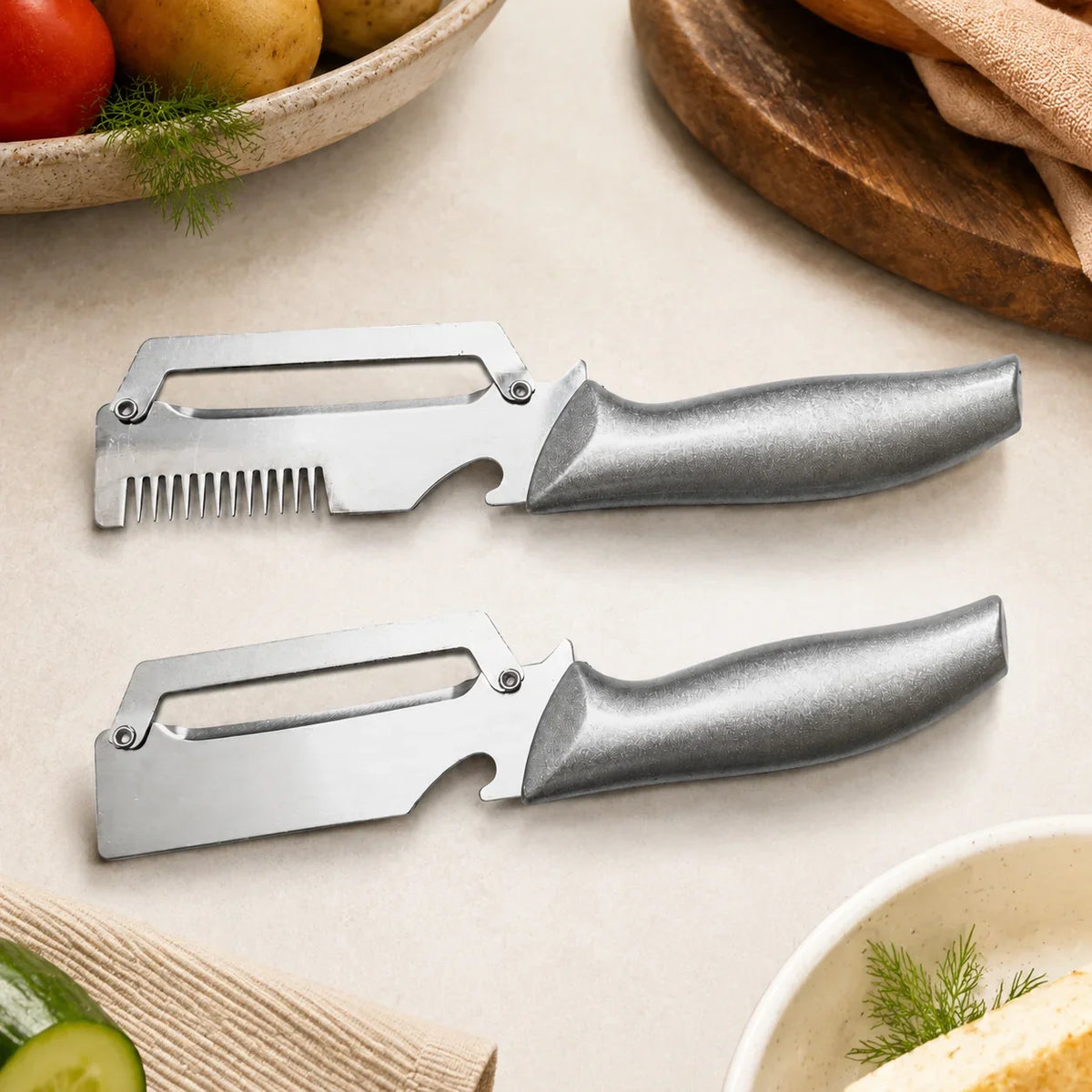 Stainless Steel Vegetable Peeler & Bottle Opener | Kitchen Tool