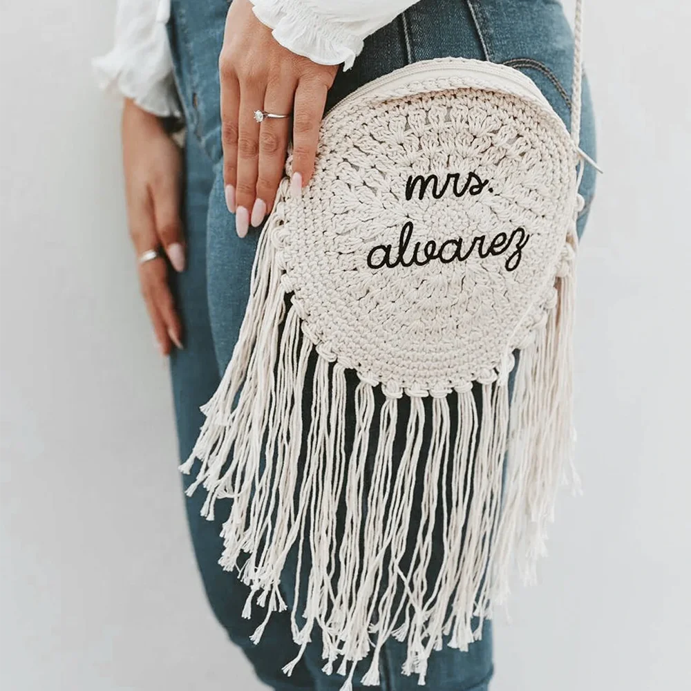 Personalized Mrs Fringe Purse | Bridal Shower & Wedding Gift