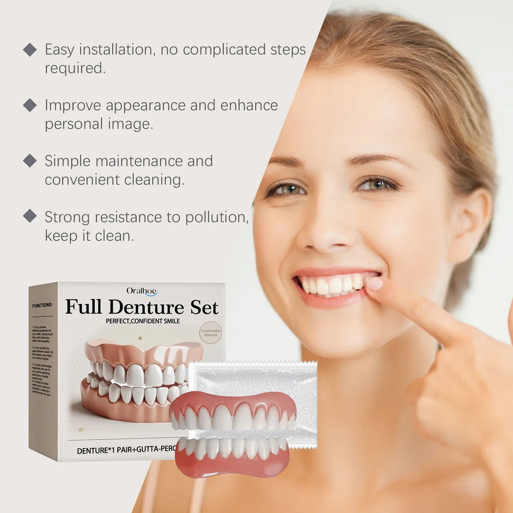Silicone Denture Reliner Set – Upper & Lower Custom Fit Kit