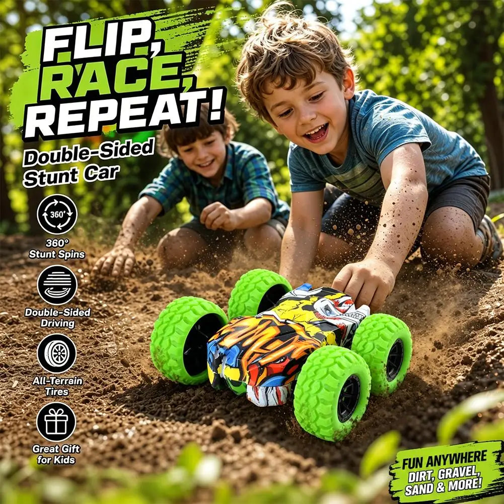 Double-sided Inertia Stunt Car Toy Friction Powered Off-road Vehicle