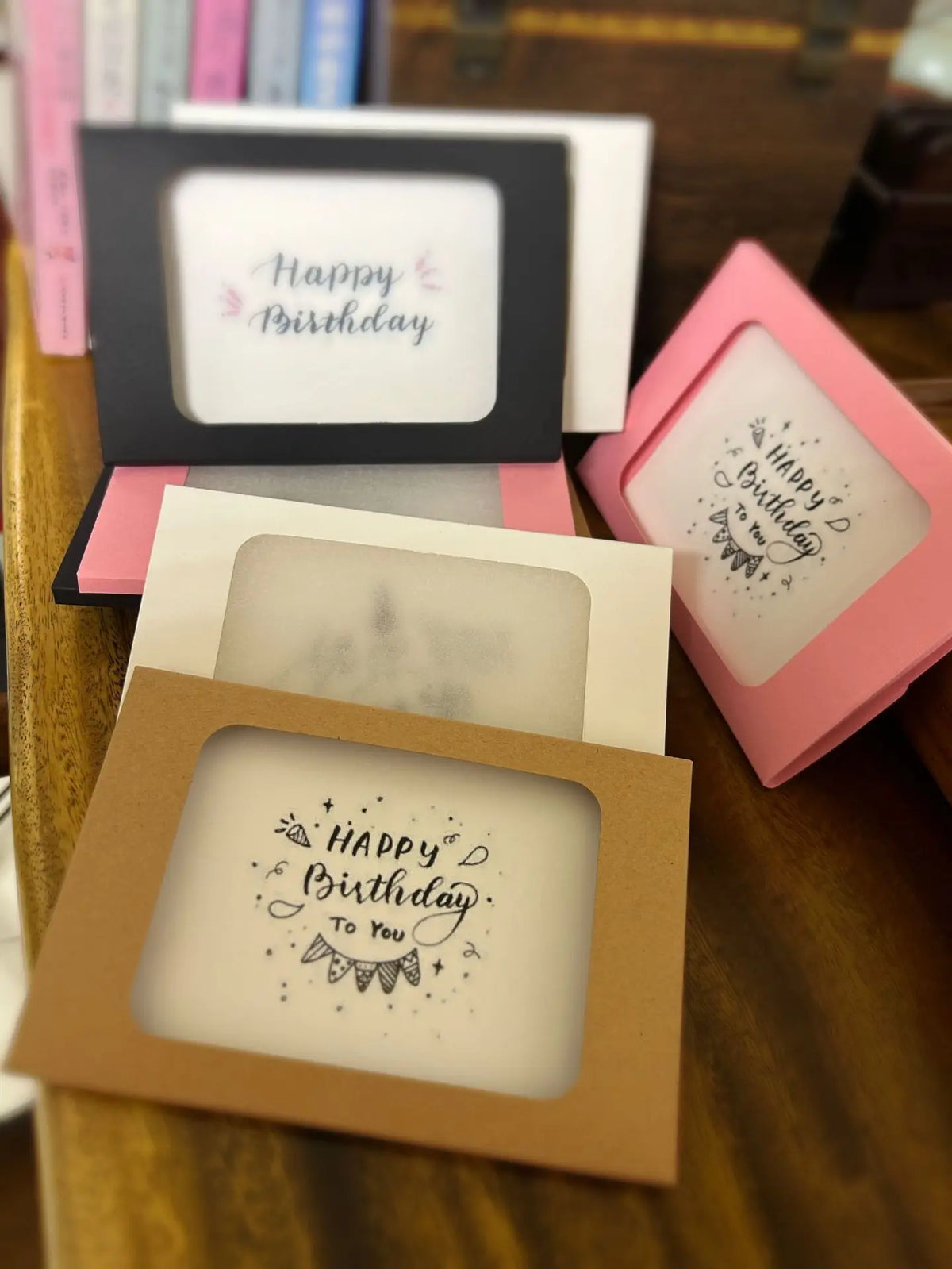 Flame Burning Envelope Greeting Cards – 4-Set DIY Birthday Gift