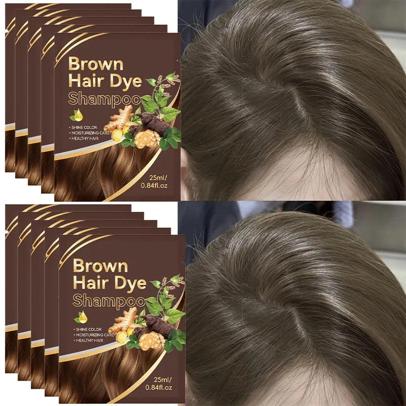 3-in-1 Instant Herbal Hair Color Shampoo – 10 Sachets